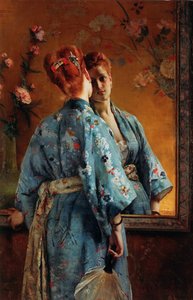 Den japanske Parisienne, ca 1871-1874. av Alfred Emile Stevens