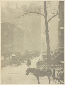 The Street, Fifth Avenue, 190001, trykt 190304. av Alfred Stieglitz