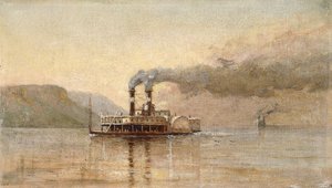 Byen Saint Paul, Dubuque, ca. 1866 av Alfred Thompson Bricher