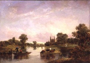 Utsikt over Eton College fra Themsen