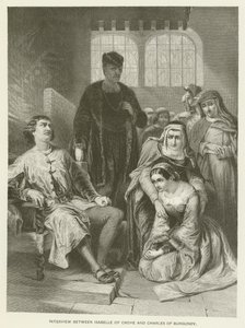 Intervju mellom Isabelle av Croye og Charles av Burgund av Alfred W. Elmore