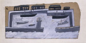 Hus og skip av Alfred Wallis