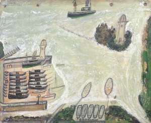 St. Ives havn og Godrevy fyrtårn, ca. 1930