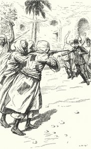 Mord på general Charles George Gordon av Mahdistene, Khartoum, Sudan, 1885
