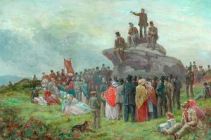 Et chartistmøte ved Basin Stones, Todmorden, 1842