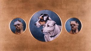 Fox Terrier og Yorkshire Terrier av Alfred Wheeler