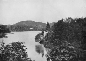 Et hjørne av Nuwara Eliya Lake, c1890, 1910 av Alfred William Amandus Plate