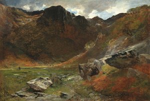 En myrlendt glen fra naturen av Alfred William Hunt
