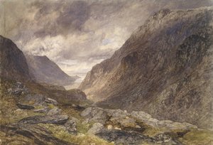 Pass of Llanberis, ca. 1853 (akvarell på papir) av Alfred William Hunt
