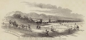 Scene for jernbaneulykken, ved Chester, Dee Viaduct av Alfred William Hunt