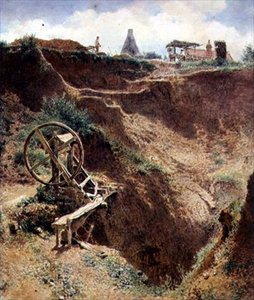 The Gravel Pit, Kings Cross (akvarell på papir) av Alfred William Hunt