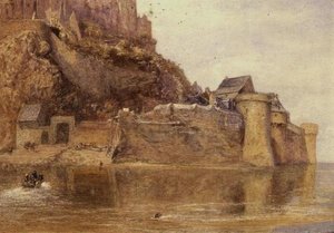 Festningsvollene, Mont Saint Michel (akvarell)
