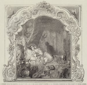 Et emne fra Sleeping Palace, Fairy Princes tilnærming, utstilling fra Society of British Artists