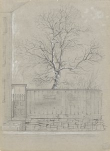 Billboard og tre av Alfred Wordsworth Thompson