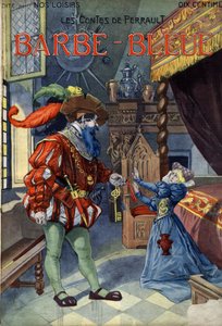 Bluebeard (Bluebeard), Conte av Charles Perrault (1628-1703). Illustrasjon av Vaccari og Carrey i "" Les beaux tales"" samling "" Nos loisirs""" rundt 1910. Privat samling.