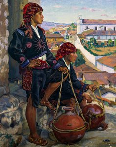 Vannbærere, Chichicastenango av Alfredo Gálvez Suárez