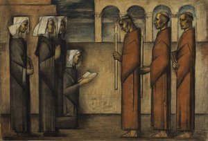 Friars and Nuns, ca. 1934 (pastell på papir)