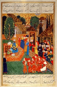 En janitsjaroffiser som rekrutterer devsirme for Sultan Suleyman I (1495-1566), fra 