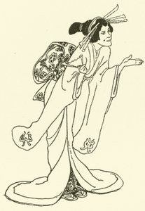 Illustrasjon for The Story of The Mikado (gravering) av Alice Bolingbroke (after) Woodward