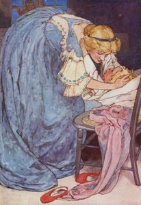 Sov, kjære, ikke gråt! (farge litho) av Alice Bolingbroke (after) Woodward