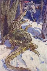 "Krokodillen! Krokodillen!" (farge litho)