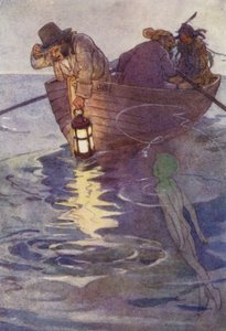 Tiger Lily var tett bundet med tau (farge litho)