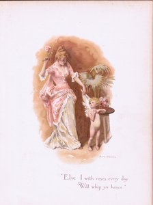 Jeg med roser hver dag, vil piske dere derfra., fra Noen gamle kjærlighetssanger utgitt av Hildesheimer & Faulkner, 1892