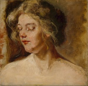 Blonde studiomodell, sent på 1800-tallet - begynnelsen av 1900-tallet.