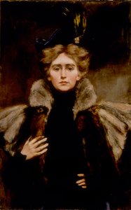 Natalie i Fur Cape, 1897. av Alice Pike Barney