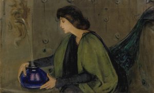 Kvinne og påfugl, ca. 1900. av Alice Pike Barney
