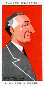 Rufus Isaacs, 1st Marquess of Reading, Lord Chief Justice og diplomat, 1926. av Alick P. F. Ritchie