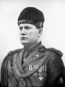 Benito Mussolini (s/hvitt bilde)