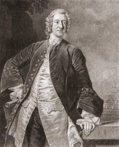 Admiral Edward Boscawen. Portrett. av Allan (after) Ramsay