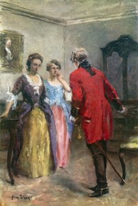 "Jeg kom for hansken min, og for andre ting," sa han (farge litho) av Allan (after) Stewart