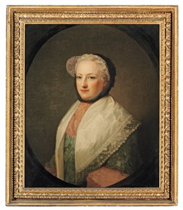 Portrett av Anne Drelincourt, Lady Primrose (ca. 1709-1775) (olje på lerret) av Allan (follower of) Ramsay