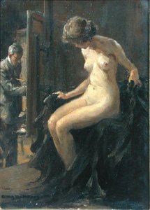The Studio (olje på panel)