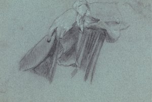 Studie av en hånd som holder en hatt av Allan Ramsay