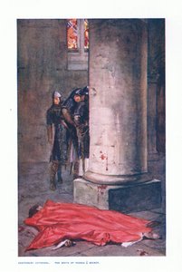 Canterbury Cathedral: The death of Thomas A Beckett, illustrasjon fra Children