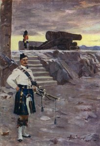 Mons Meg (farge litho) av Allan Stewart
