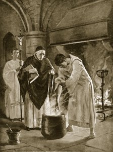 Trial by the Ordeal of Boiling Water, illustrasjon fra 