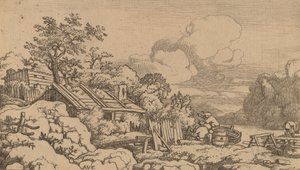Snekkerhytte, sannsynligvis ca. 16451656. av Allart van Everdingen