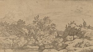 Geiteflokk på en høyde, sannsynligvis ca. 16451656. av Allart van Everdingen
