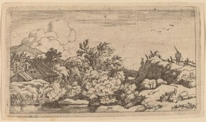 Geiteflokk på en høyde, sannsynligvis ca. 16451656. av Allart van Everdingen