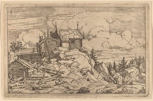 Hamlet on a Hill av Allart van Everdingen