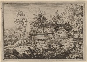 Pilgrim med hund av Allart van Everdingen