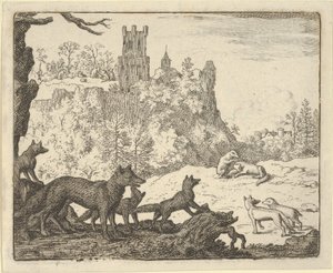Renard går med grevlingen, 1650-75. av Allart van Everdingen