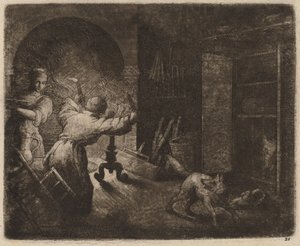 Reynard stjeler en kapong fra pastoren av Allart van Everdingen