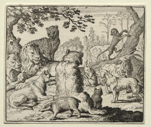 Reynard the Fox: Lion Orders Søk etter Reynard av Allart van Everdingen