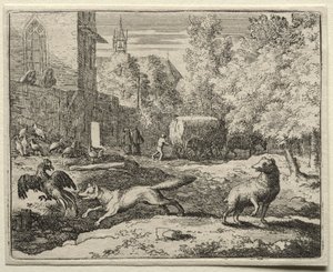 Reynard the Fox: Reynard Chasing Hens av Allart van Everdingen