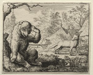 Reynard the Fox: Reynard Chides the Injured Bear av Allart van Everdingen